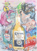 ArtWork CORONA KISS 180X130Cm, 2020, Art Serie Voyage, 2020, unique piece · Private Collection (corner)