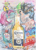 ArtWork CORONA KISS 180X130Cm, 2020, Art Serie Voyage, 2020, unique piece · Private Collection (corner)