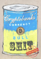 Cryptosoup Currency Bullshit Blue 130X90 · Private Collection (corner)