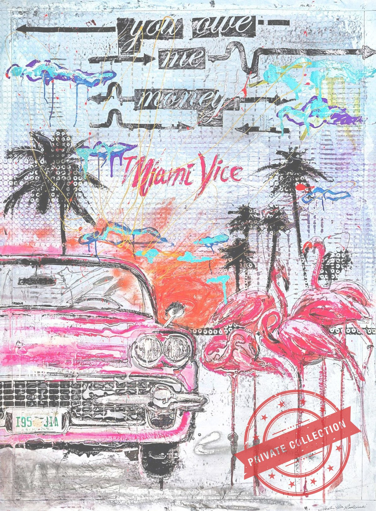 Miami Vice, Artwork 165X120 Cm, Anno 2017 · Private Collection (corner)
