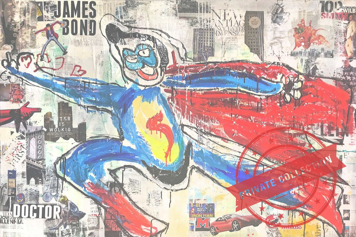 Super Papá, Artwork 100X150Cm, Anno 2017 · Private Collection (corner)