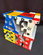 FAKE, Recycled Plastic Sculpture 50x50x30 cm, Art Reborn