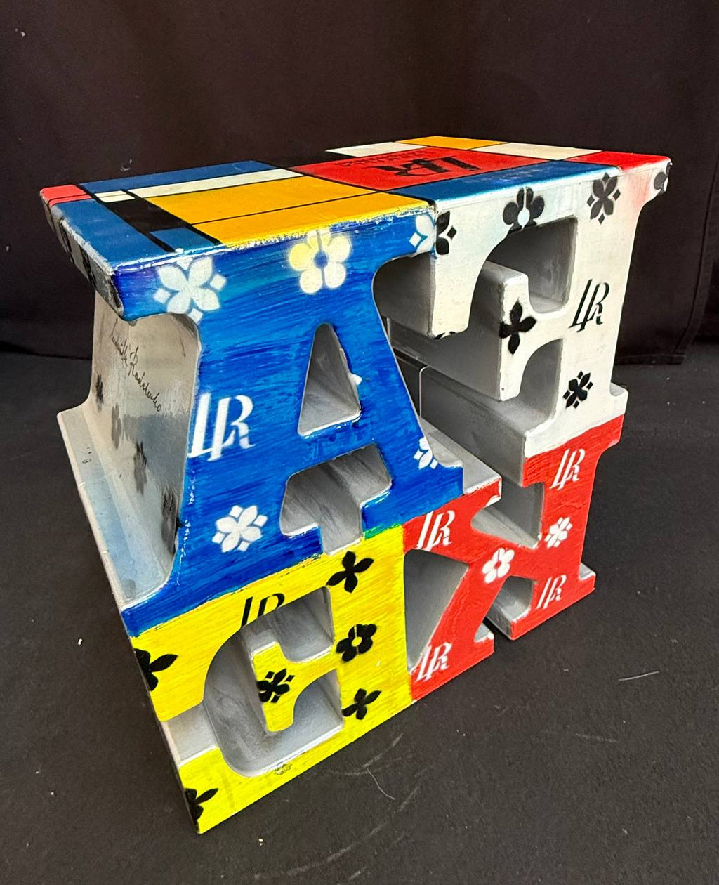 FAKE, Recycled Plastic Sculpture 50x50x30 cm, Art Reborn