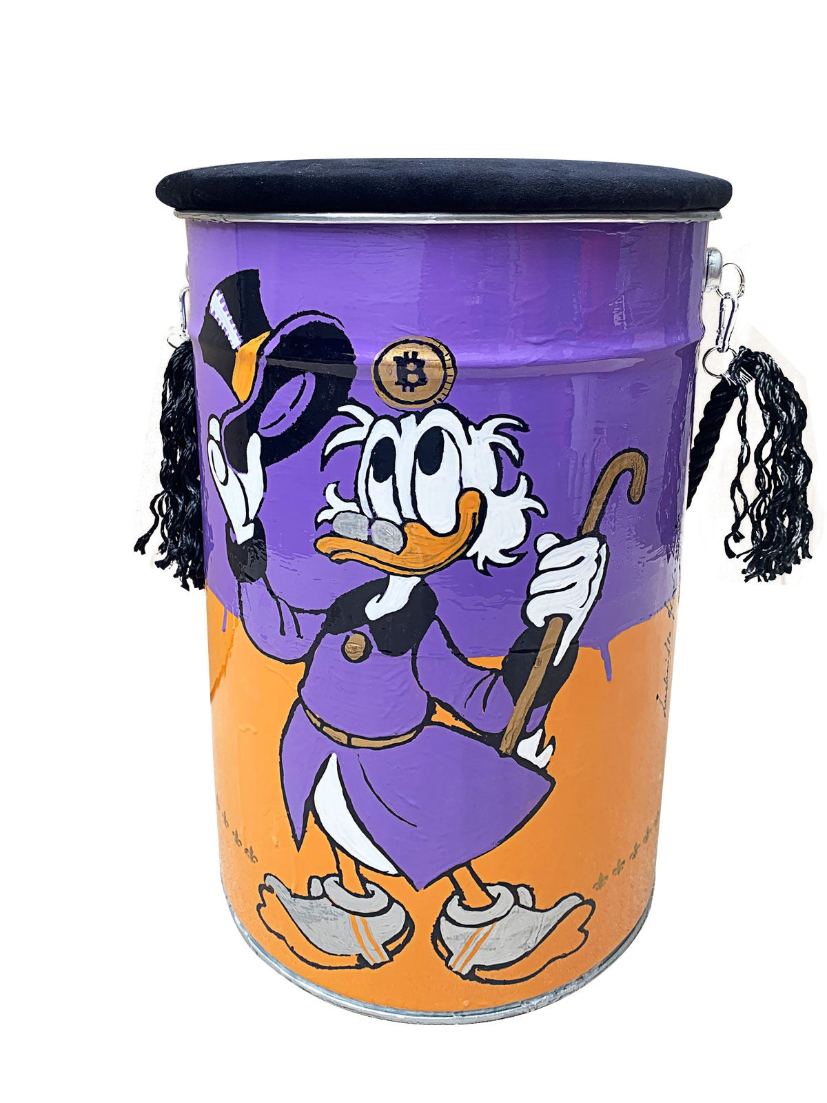 Crypto Pouf Violet Orange